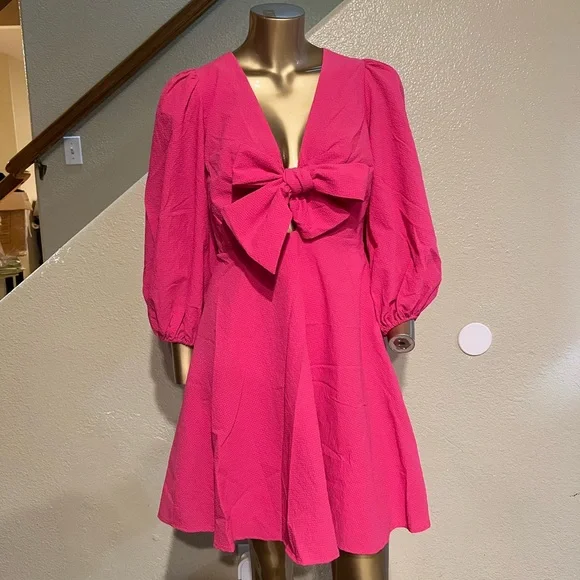 ted baker neon pink dress strapless open back dress Ted Baker neon pink dress 3 New RRP 139 The Wardrobe